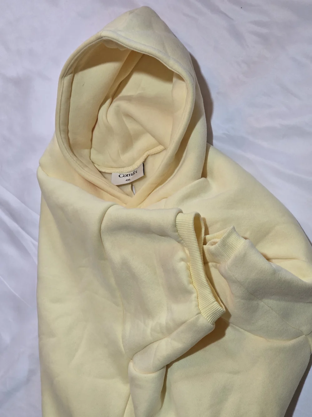 Minimalist Paw Soft Yellow Dog Hoodie - Cozy Pet Sweatshirt